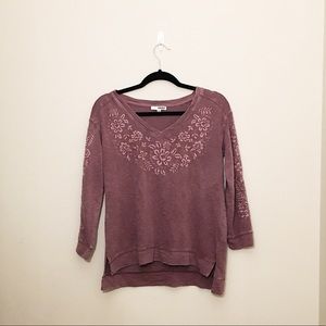 SOLD‼️ Sonoma Blush Floral Embroidered Sweater